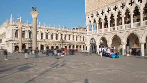 POV hyperlapse in Venice St Mark's Square Stock Footage 117797393