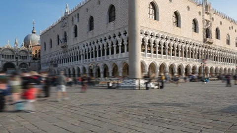POV hyperlapse in Venice St Mark's Square Stock Footage 120950248