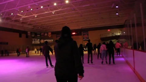 POV ice skating Stock Footage 82526934