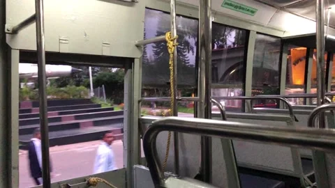 POV of Indian Buses  Stock Footage 130541860