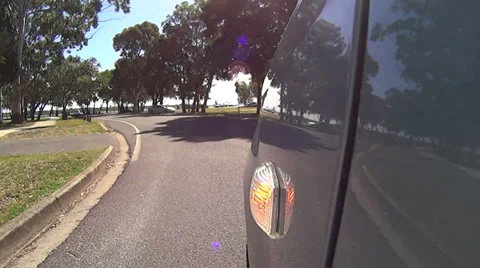 POV Indicator On Car Turning Stock Footage 35890362