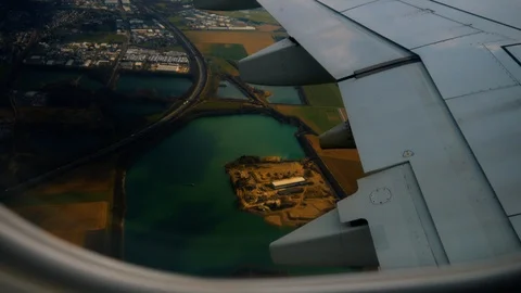 POV Inside Airplane Stock Footage 104516676