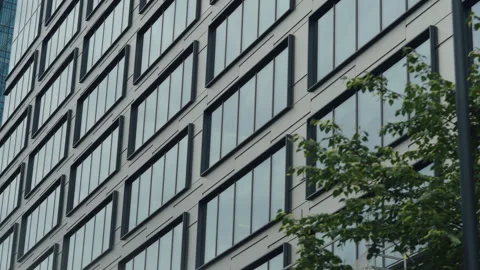 POV from inside car driving through streets. Windshield view urban landscape Stock Footage 314011941