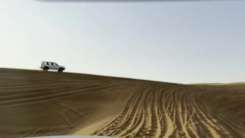 POV Inside Car Dune Bashing On Desert Safari Adventure 스톡 동영상 340832379