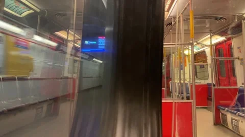 POV Inside Old Subway Underground Window and Interior Vancouver Stock Footage 282404957
