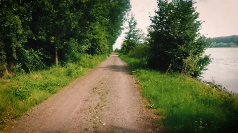 POV jogging or running through nature in Germany with GoPro Bodycam Stock-Footage 158304725