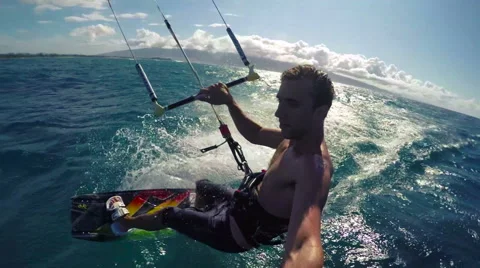 POV Kitesurfing Stock Footage 52554057