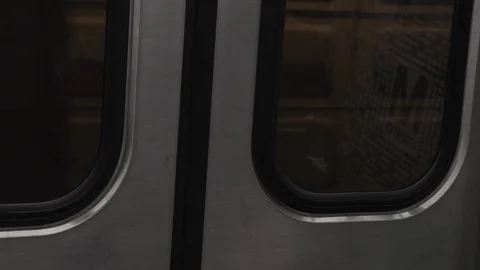 POV Looking out of Metro Train in Motion Window Washington, DC Stock Footage 109430378