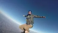 Pov Man Sky Diving, Extreme Sport Stock Footage