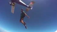 Pov Man Sky Diving, Extreme Sport Stock Footage