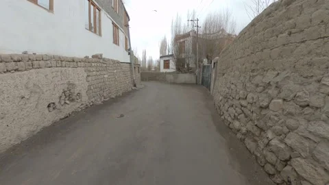 Pov of a man walking in the streets Stock Footage 153402002