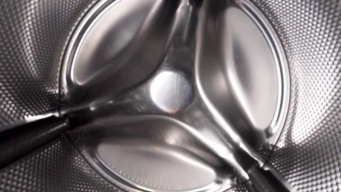 Pov Of The Man Which Checking The Washing Machine Drum For The Lost Closes Stock Footage 129474504