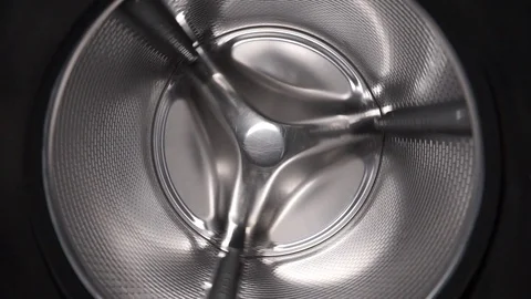 Pov Of The Man Which Checking The Washing Machine Drum For The Lost Closes Stock Footage 129523185