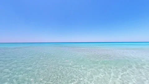 POV Mediterranean Sea Rhythmic Waves Color Gradients Stock-Footage 343728072