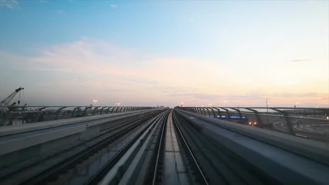 POV metro riding Stock Footage 255151075