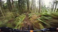 Pov - Mountain Bike Single Track Riding In The Pacific Northwest - Stabilized Stock Footage