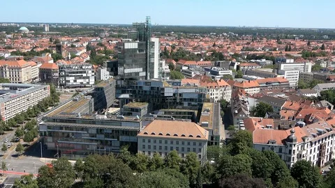 POV over the city Stock Footage 113203559