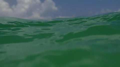 POV of person drifting in the ocean Stock Footage