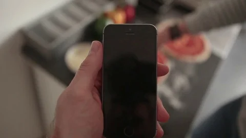 POV Phone Kitchen Video stock 82380418