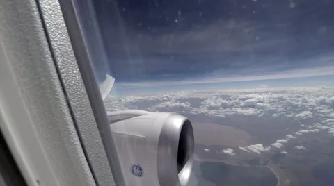 POV of plane passenger Stock Footage 60376019