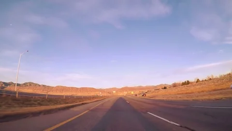 POV point of view - Driving 470 highway early in the morning. Stock Footage