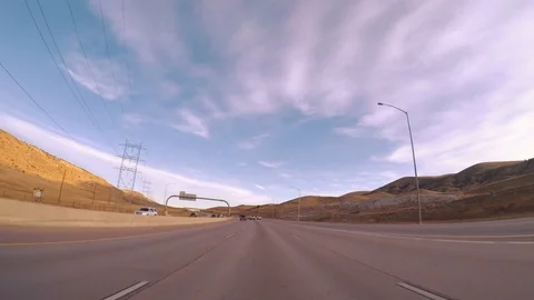 POV point of view - Driving 470 highway early in the morning. Stock Footage