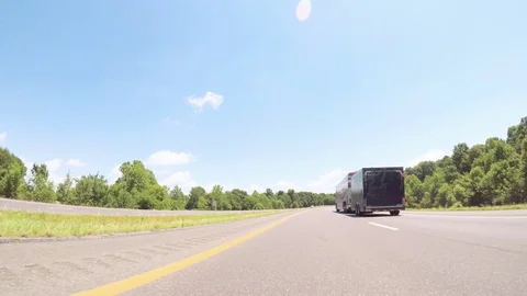 POV point of view - Driving East on Interstate Highway 24 through Kentucky. Stock Footage