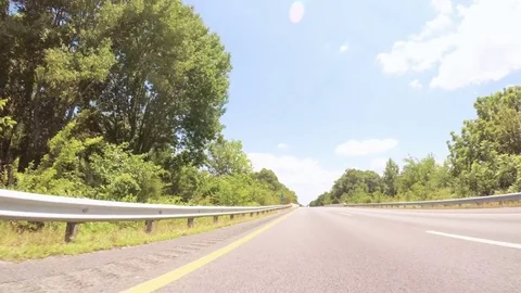 POV point of view - Driving East on Interstate Highway 24 near Nashville. Stock Footage