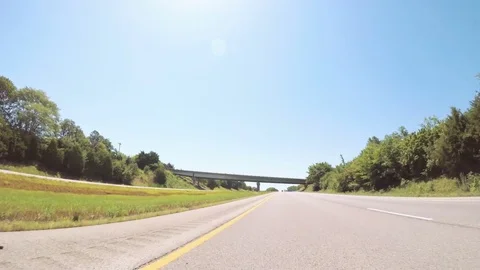POV point of view - Driving East on Interstate Highway through Illinois. Stock Footage