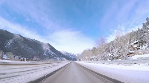 POV point of view - Driving on highway I70 in the Winter. Stock Footage 70735903