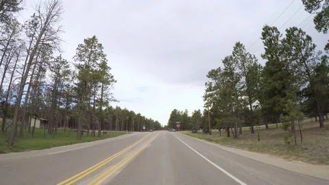POV point of view - Driving through countryside in Eastern Colorado. Stock Footage