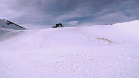 POV point of view - Early Spring skiing at Arapahoe Basin. Stock Footage