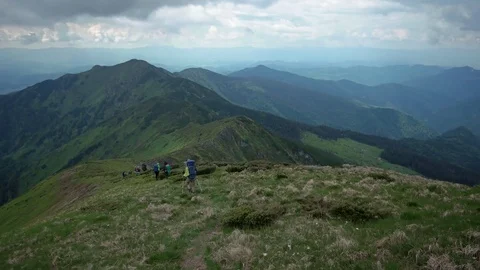 POV point of view walking along hiking mountain trail path, People Footsteps Stock Footage 79690796