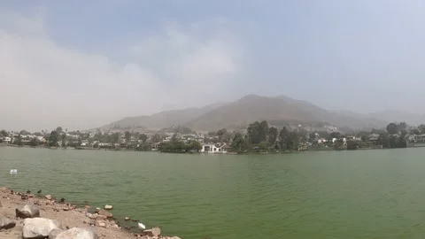 Pov point of view watching the la molina lagoon Stock-Footage 143049668