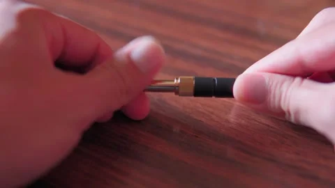 Pov put plug adapter Stock Footage 247945724