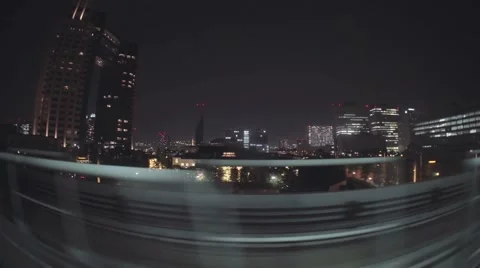POV real-time ride through Tokyo via the Yurikamome 動画素材 56385386