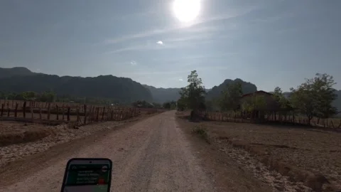 POV riding on the Thakhek Loop Stock Footage 333484842