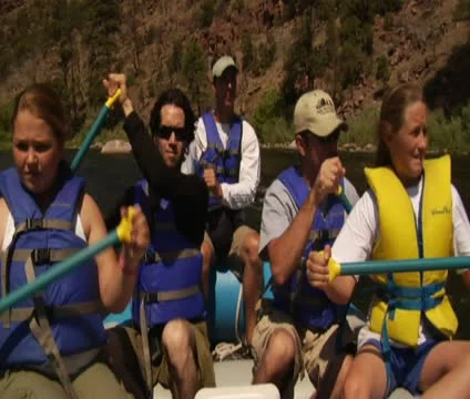 POV River Rafting 2 Stock Footage