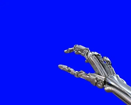 POV . robot hand click on something . Stock Footage 11357510