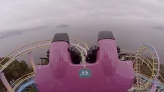 POV Roller Coaster Ride Stock Video Pond5