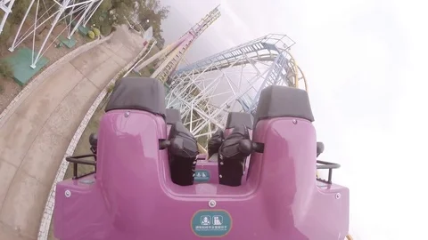 POV Roller Coaster Ride Stock Footage 82846783