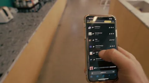 POV of scrolling on a phone Stock Footage 275143217