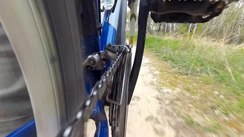 POV shooting a bicycle. Stock Footage 76831574