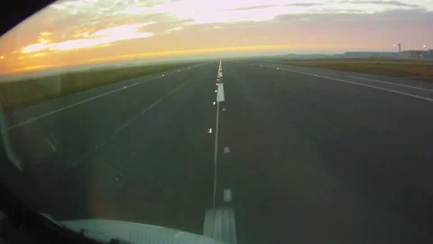 POV Shot From A Cockpit Of An Airplane Take off from Runway at Day time. Stock Footage 237983653