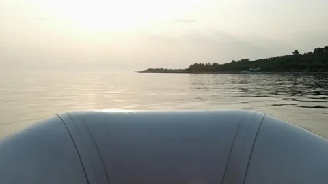 Pov shot from inflatable boat. Stock Footage 202634463