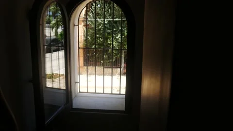 POV Shot Open Window In Palermo Sicily Stock Footage 130252826