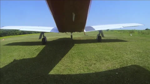 POV shot  of a Plane taking off Stock Footage 52504732
