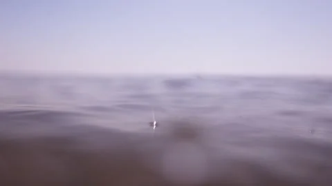 POV shot of sinking into murky ocean water, drowning concept Stock Footage 340296977