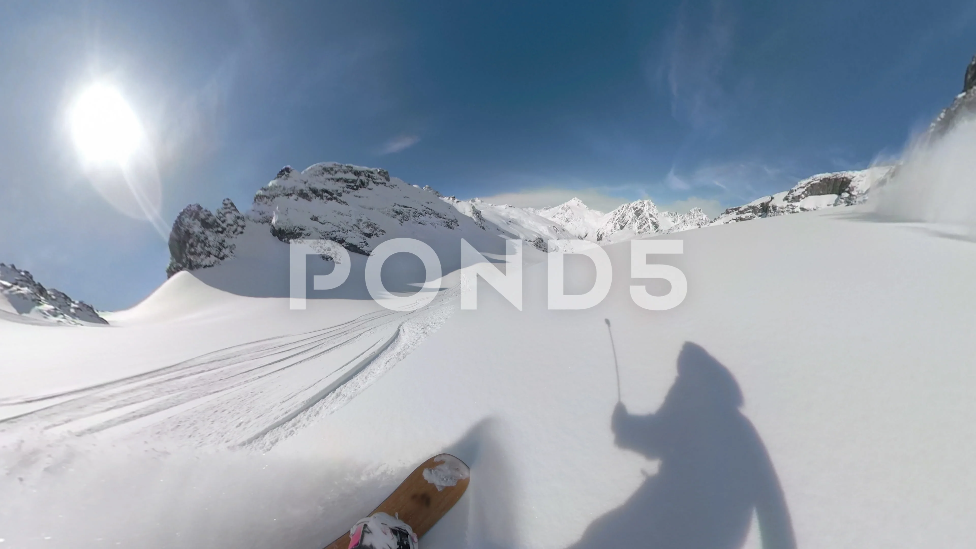 POV: Shredding virgin powder snow while ... | Stock Video | Pond5