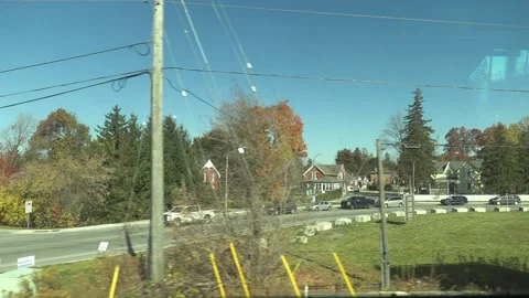 POV side view driving shot from a train ... | Stock Video | Pond5